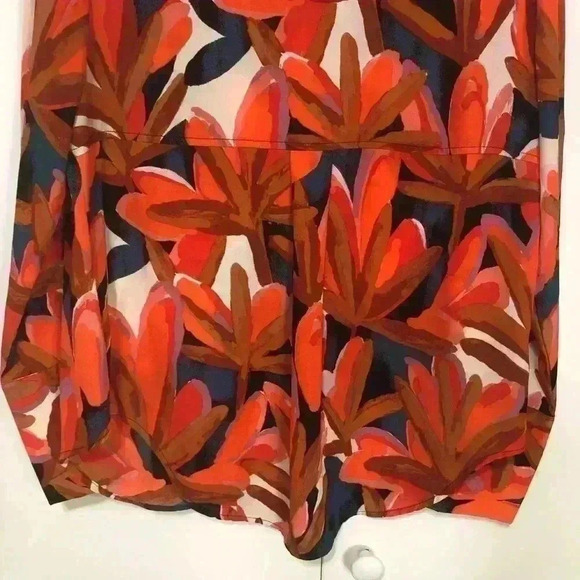Who What Wear Floral Tropical Career Business Button Up Long Sleeve Blouse Sz 1X - Picture 5 of 11